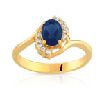 Bague plaqu&eacute; or pierre imitation zirconia