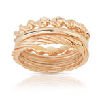 Lot 3 bagues plaqu&eacute; or rose