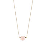 Collier plaqu&eacute; or quartz zirconia