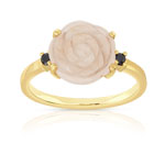 Bague plaqu&eacute; or quartz zirconia