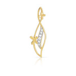 Pendentif plaqu&eacute; or 2 tons zirconias