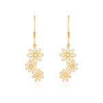 Boucles d&rsquo;oreilles plaqu&eacute; or