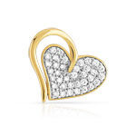 Pendentif plaqu&eacute; or 2 tons zirconia