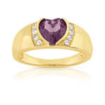 Bague plaqu&eacute; or pierre imitation zirconia