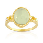 Bague plaqu&eacute; or cristal zirconia