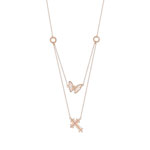 Collier plaqu&eacute; or rose
