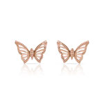 Boucles d&rsquo;oreilles plaqu&eacute; or rose