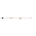 Bracelet plaqu&eacute; or rose zirconia pierre imitation