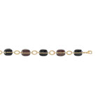 Bracelet plaqu&eacute; or bois cristal
