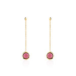 Boucles d&rsquo;oreilles plaqu&eacute; or zirconia