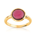 Bague plaqu&eacute; or zirconia