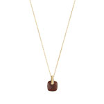 Collier plaqu&eacute; or cristal