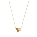 Collier plaqu&eacute; or cristal