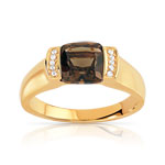 Bague plaqu&eacute; or pierre imitation zirconia