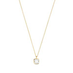 Collier plaqu&eacute; or zirconia