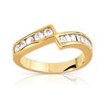 Bague plaqu&eacute; or zirconia