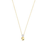 Collier plaqu&eacute; or 2 tons zirconia
