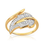 Bague plaqu&eacute; or 2 tons zirconia