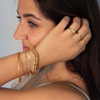 Bracelet jonc plaqué or
