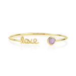 Bracelet rigide plaqué or pierre imitation
