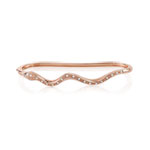 Bracelet de main plaqué or rose zirconia