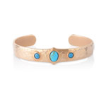 Bracelet plaqué or rose pierres imitation