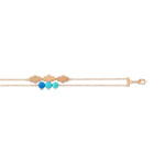Bracelet plaqué or rose pierres imitation