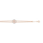 Bracelet dreamcatcher plaqué or rose 2 tons zirconia