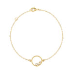 Bracelet plaqué or zirconia