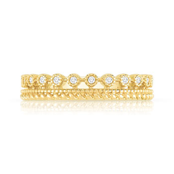 Bague plaqué or zirconia