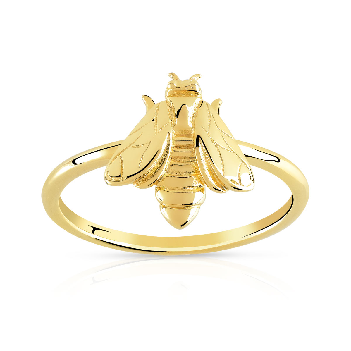 Bague en métal doré - vue V1