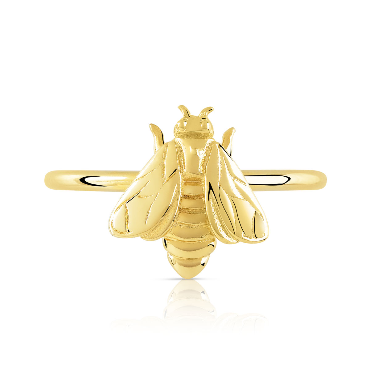 Bague en métal doré - vue V3