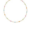 Collier plaqué or pierre imitation