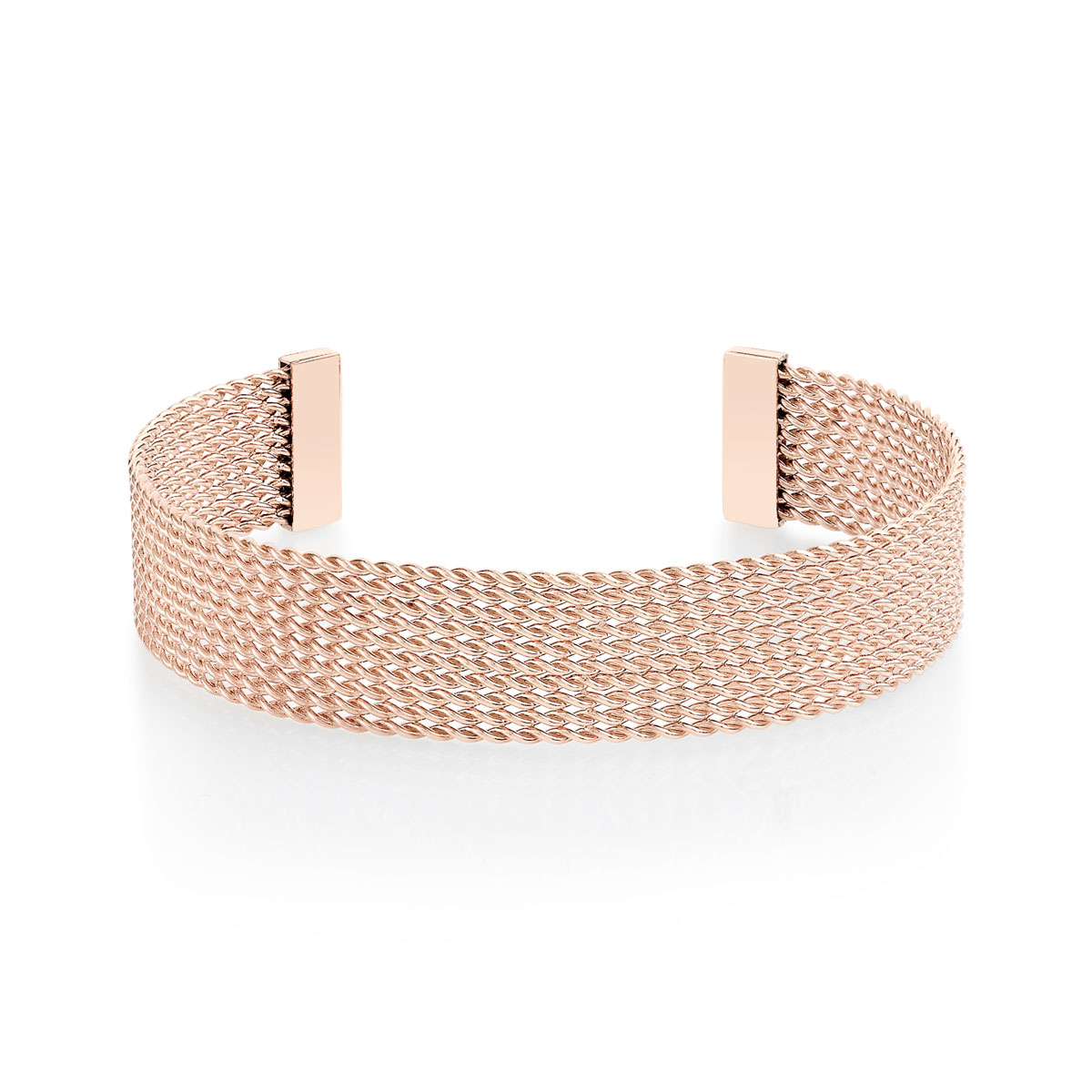 Bracelet Ouvert Acier Dor Rose Mm Femme Bracelet Rigide Maty