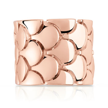 Bague dorée rose