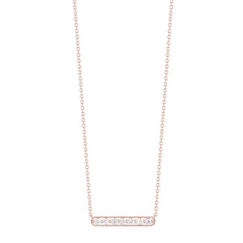 Collier doré rose zirconia