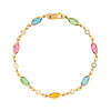 Bracelet plaqué or pierre imitation