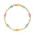 Bracelet plaqu&eacute; or pierre imitation