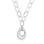 Collier argent 925 pierre imitation