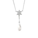 Collier argent 925 zirconias pierre imitation 46 cm