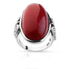Bague argent 925 corail gorgone