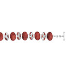 Bracelet argent 925 corail gorgone