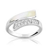 Bague argent 925 nacre zirconia
