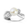 Bague argent 925 perle de culture de Chine zirconia