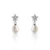 Boucles d'oreilles argent 925 perle de culture de Chine