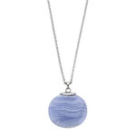 Collier argent 925 agate 45 &agrave; 50 cm