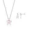 Parure collier et boucles d'oreilles argent 925 laque