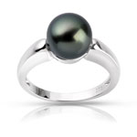 Bague argent 925 perle de culture de Tahiti
