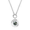 Collier argent 925 perle de culture de Tahiti zirconia