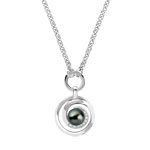 Collier argent 925 perle de culture de Tahiti zirconia